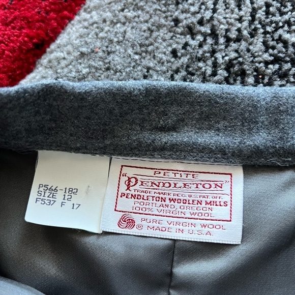 Pendleton Vintage Gray Virgin Wool MIDI Pencil Skirt - Picture 3 of 5